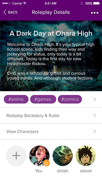Anime roleplay geeking and chat SaferKid App